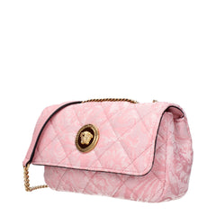 Versace Pink Fabric Shoulder Bags