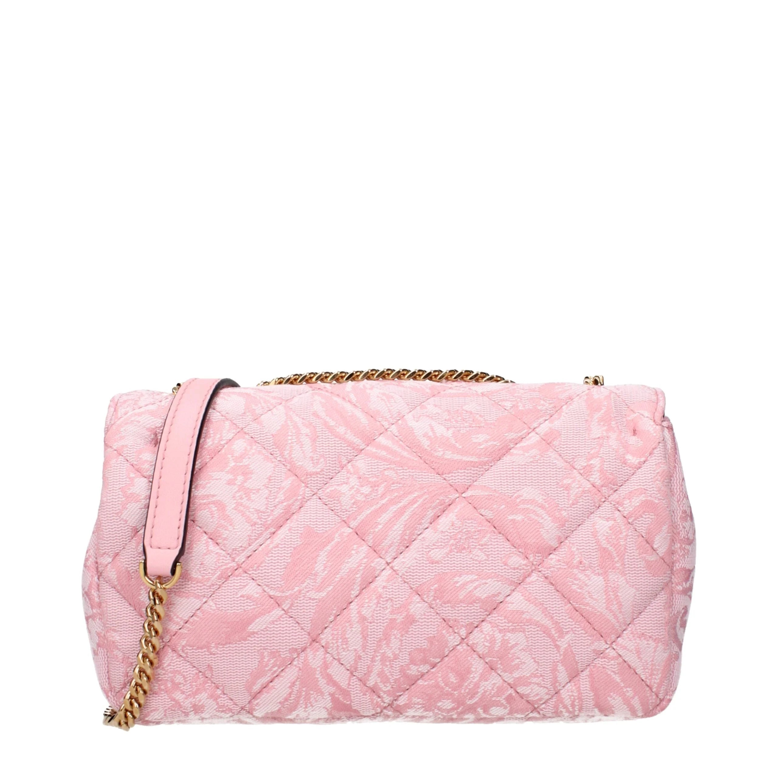 Versace Pink Fabric Shoulder Bags