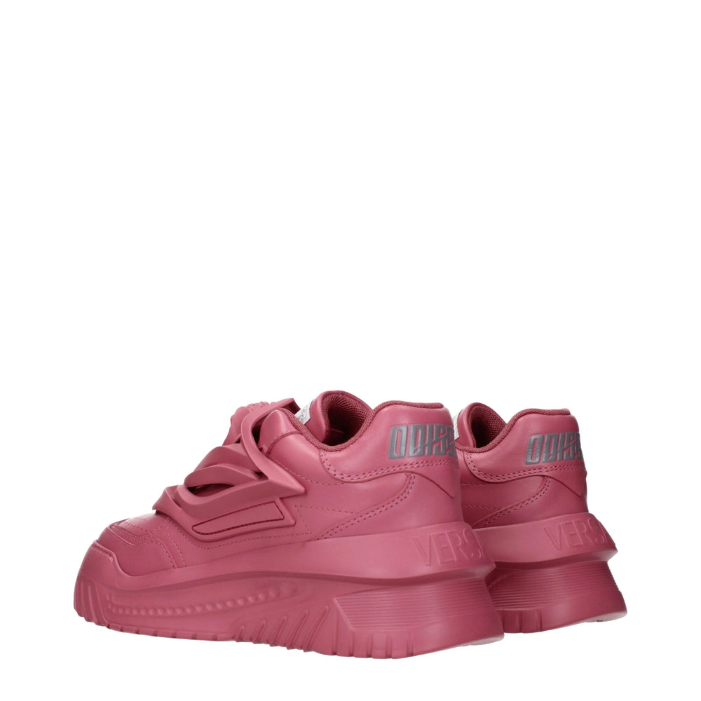 Versace Pink Leather Chunky Sneakers