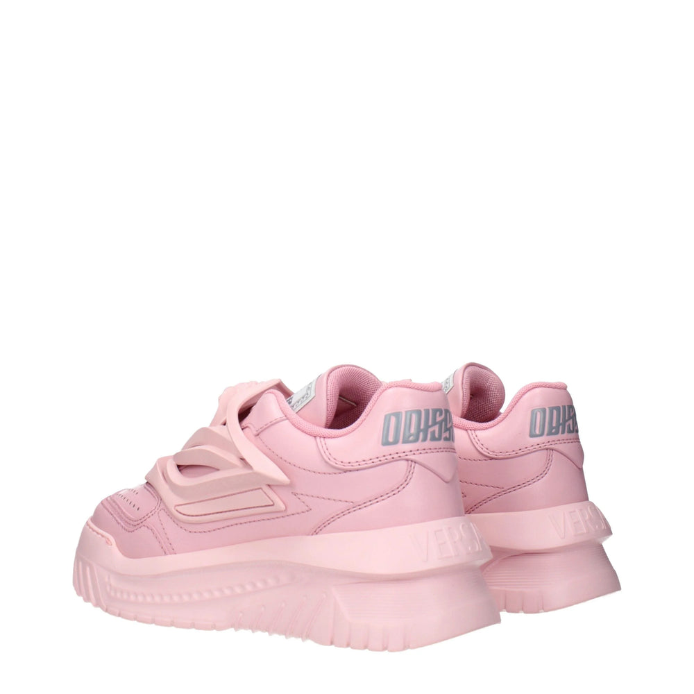 Versace Różowe sneakersy z masywnej podeszwy ze skóry - EU36/US6