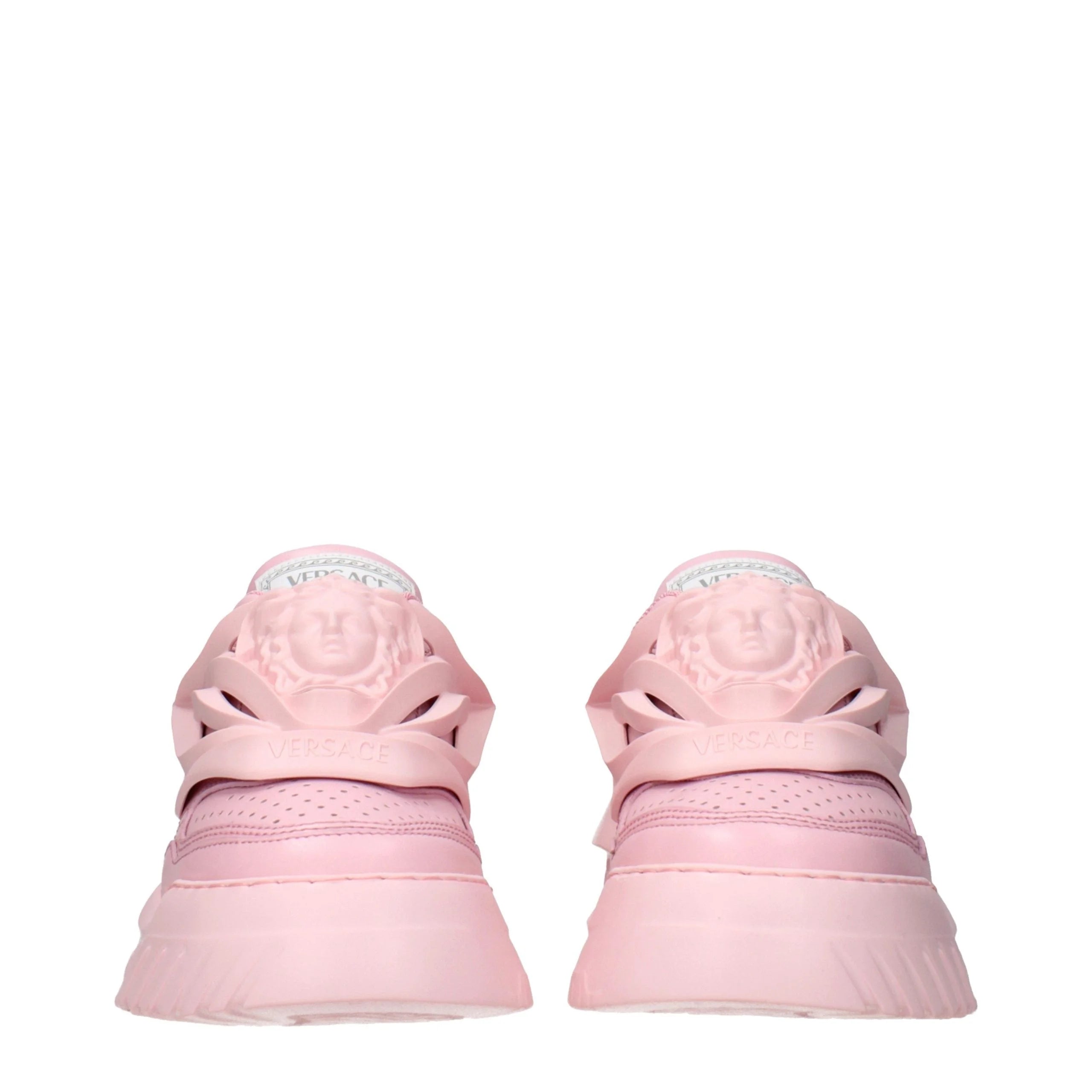 Versace Różowe sneakersy z masywnej podeszwy ze skóry - EU36/US6