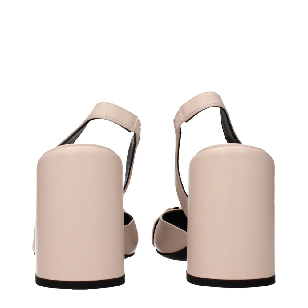 Versace Pink Leather High Heel Pumps