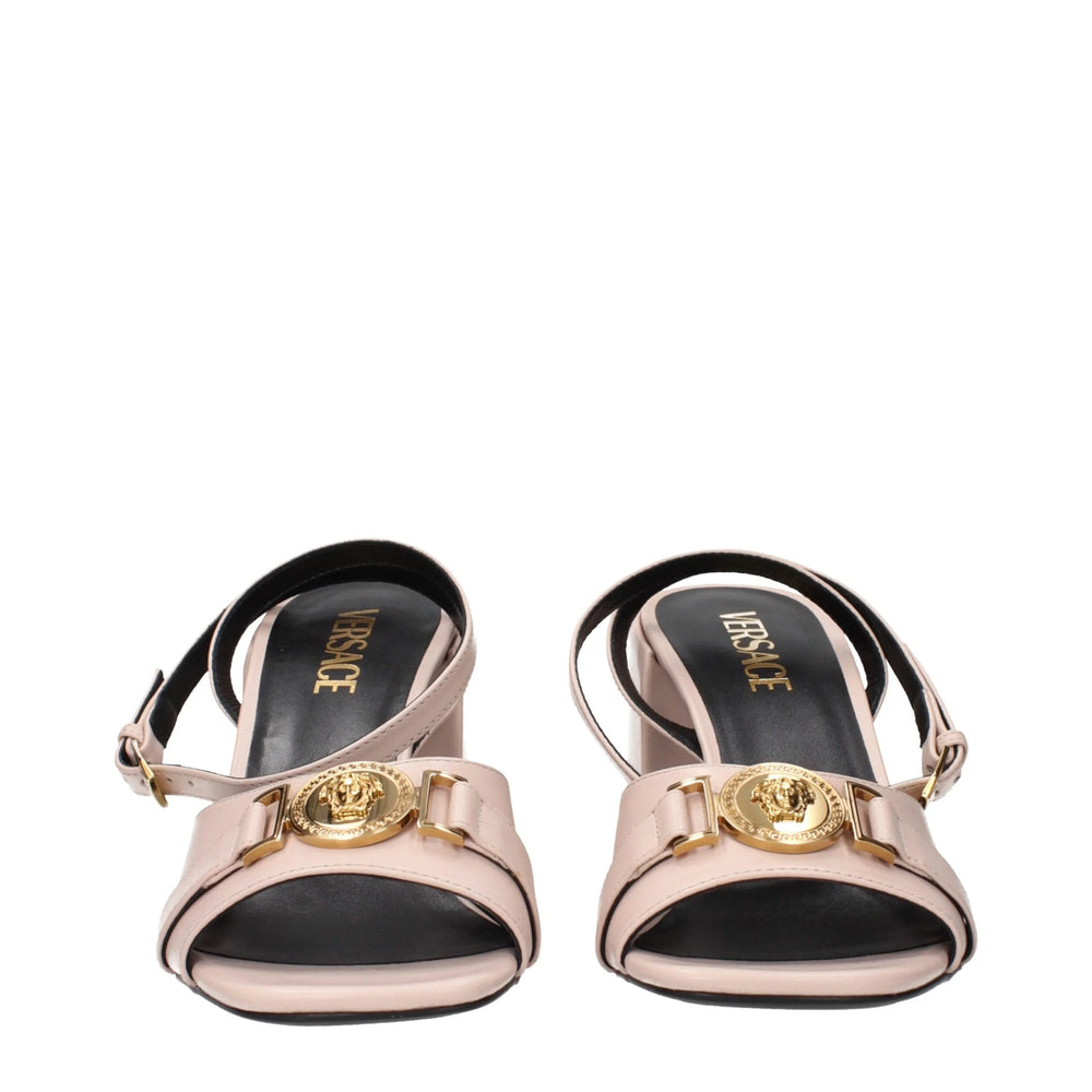 Versace Pink Leather Platforms