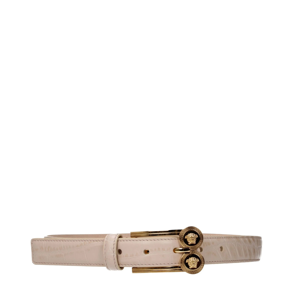 Versace Pink Leather Regular Belt
