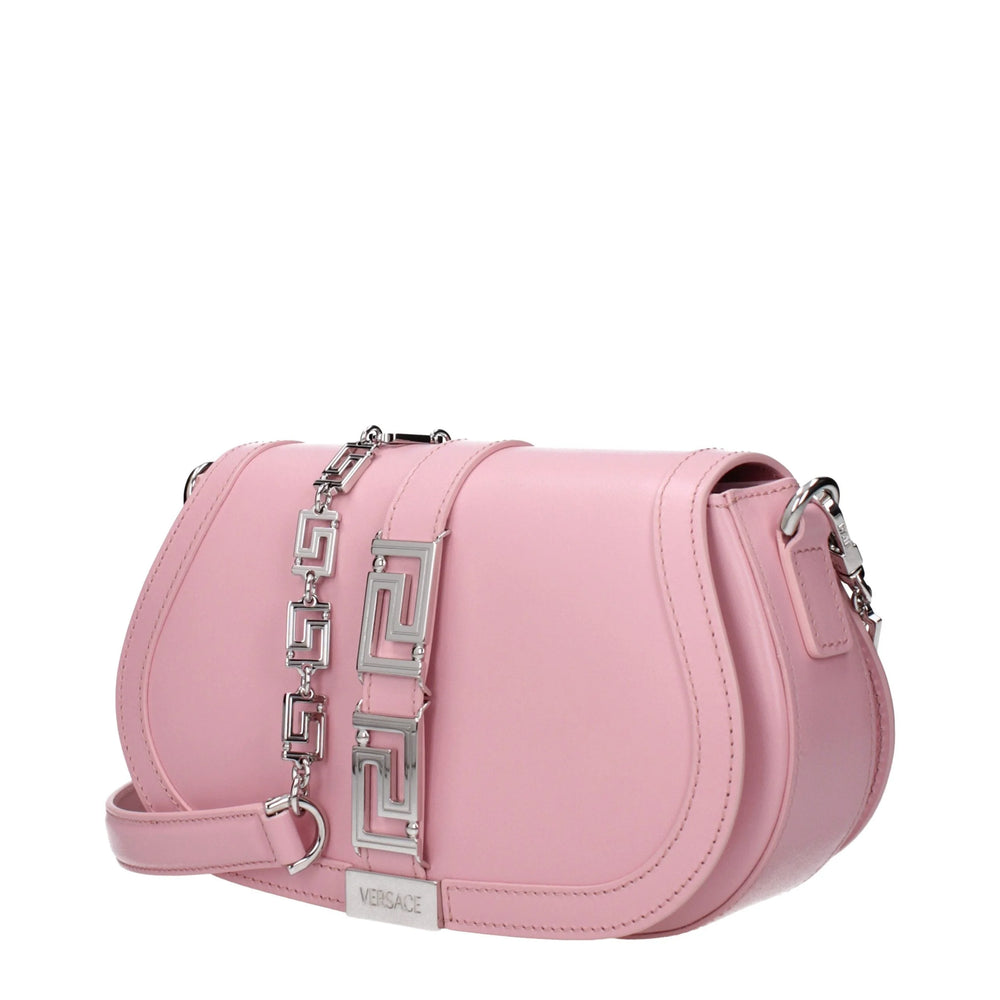 Versace Pink Leather Shoulder Bag