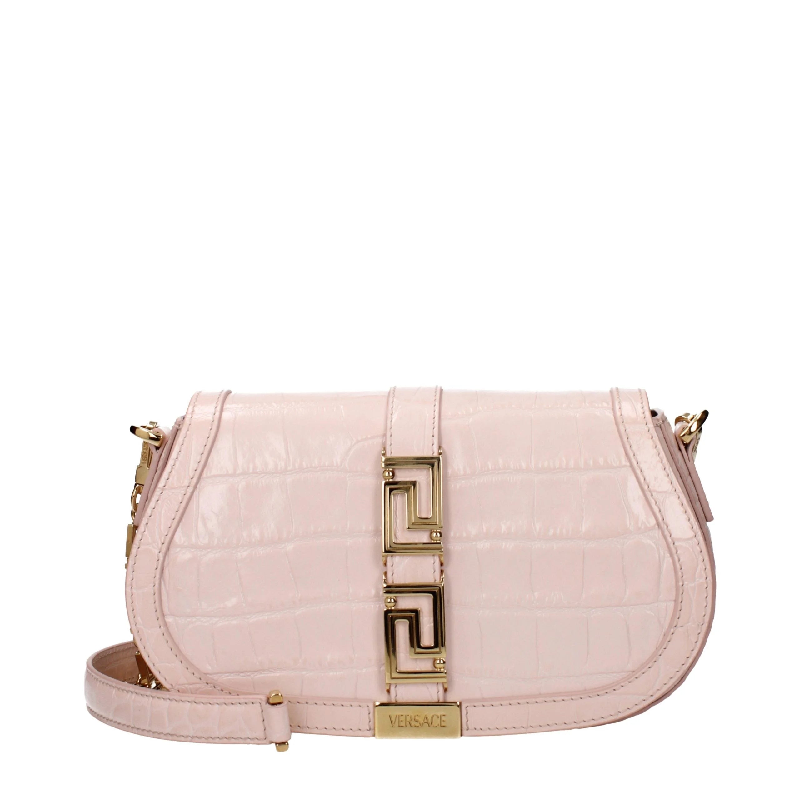 Versace Pink Leather Shoulder Bag