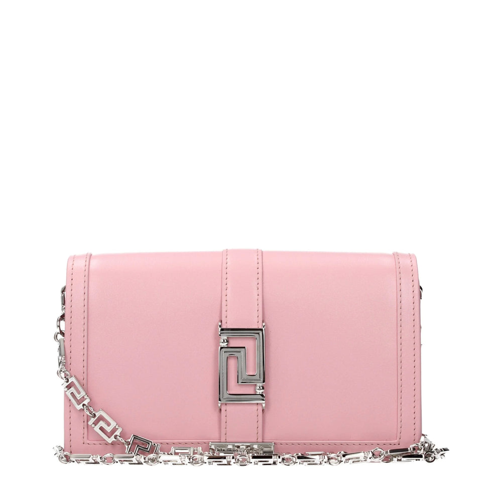 Versace Pink Leather Shoulder Bag