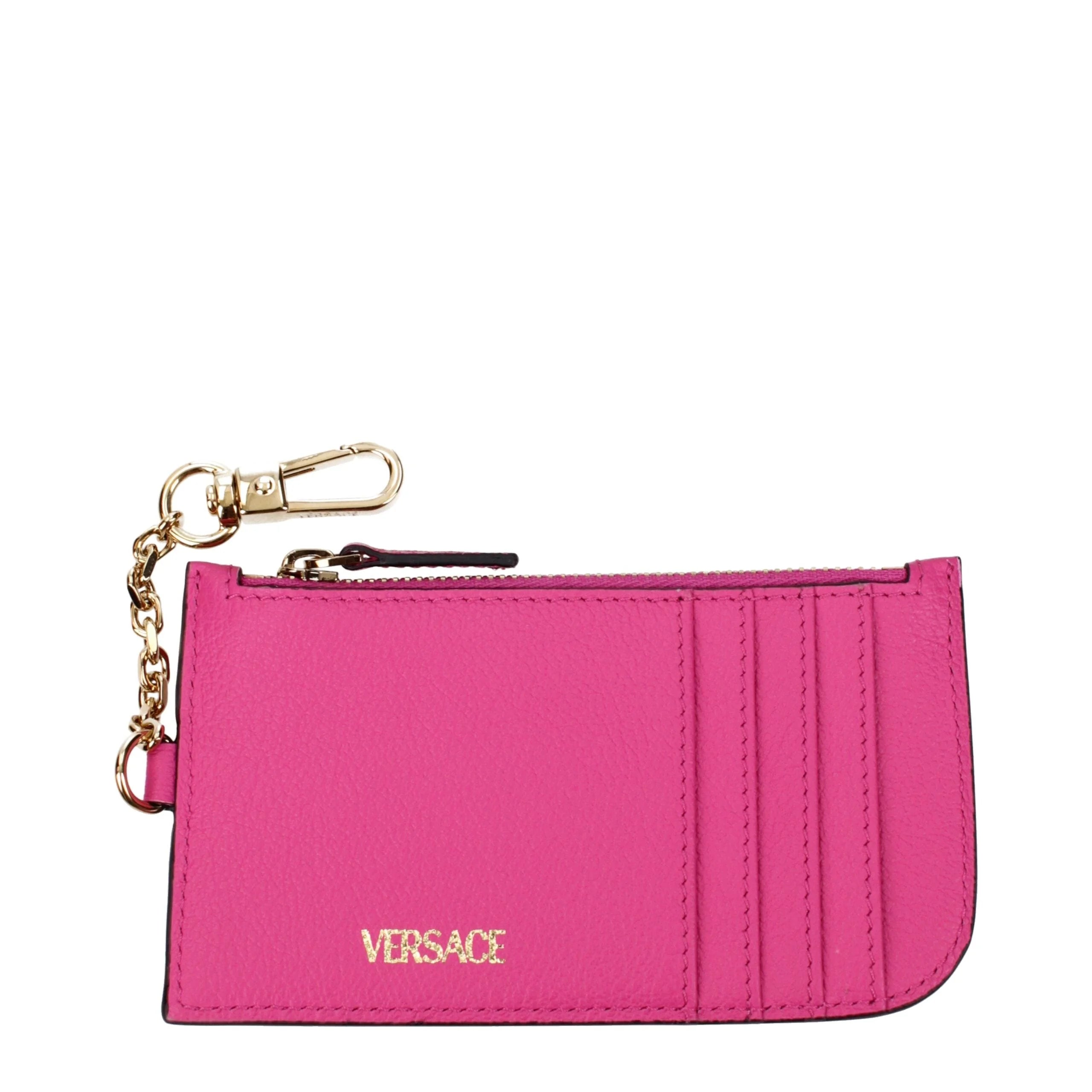 Versace Pink Leather Wallets