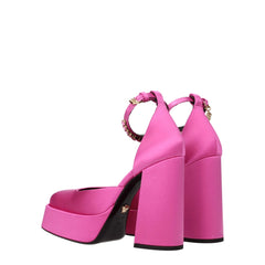 Versace Pink Satin Platforms Pumps - Heels