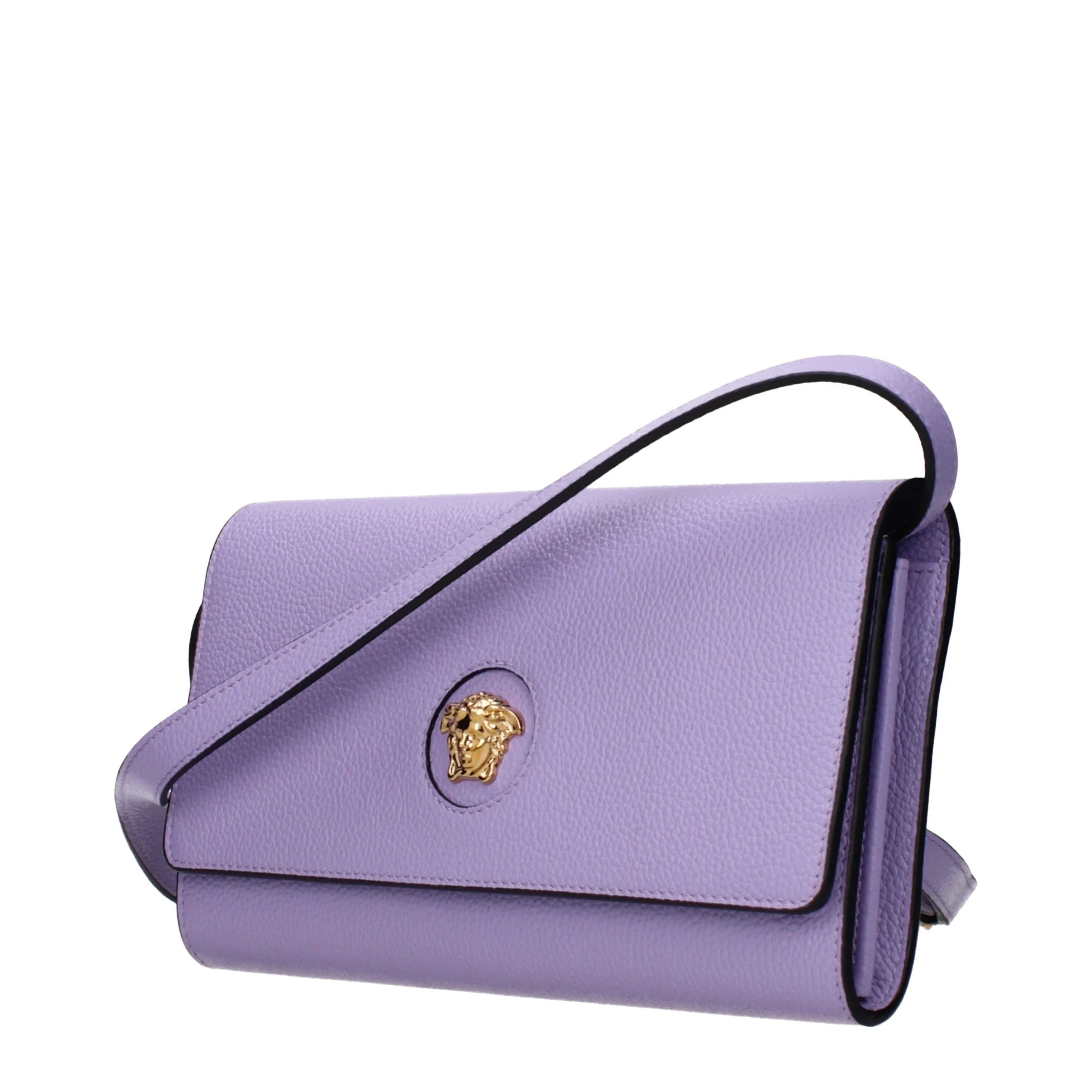 Versace Purple Leather Clutch Bag