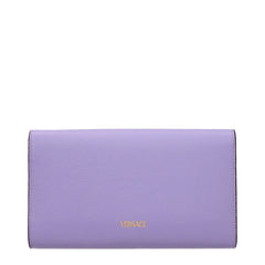Versace Purple Leather Clutch Bag