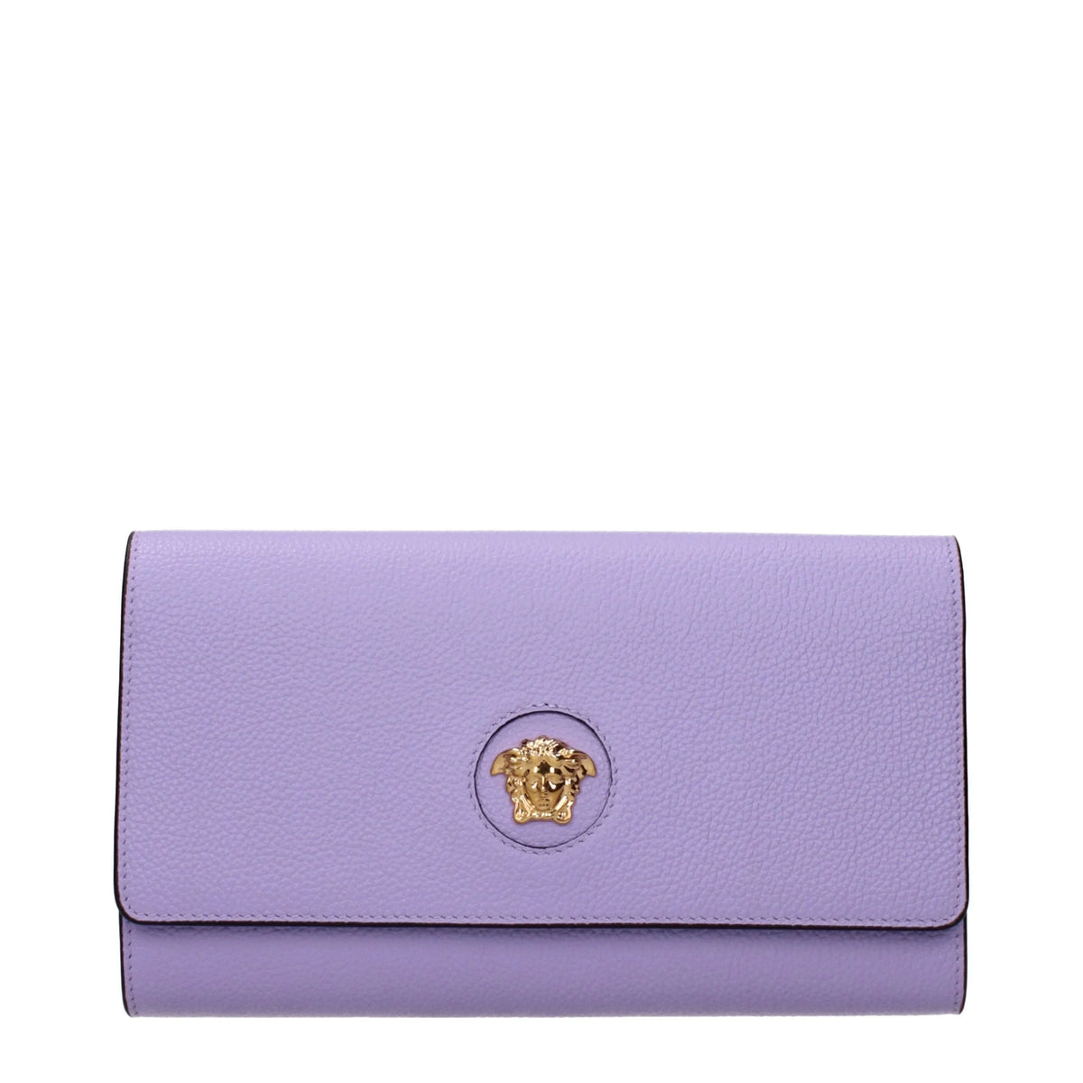 Versace Purple Leather Clutch Bag