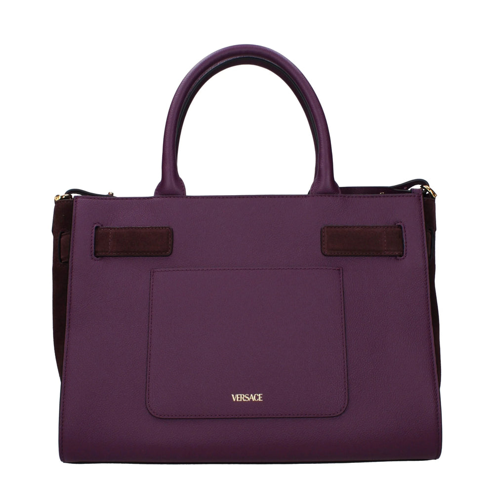 Versace Purple Leather Handbag