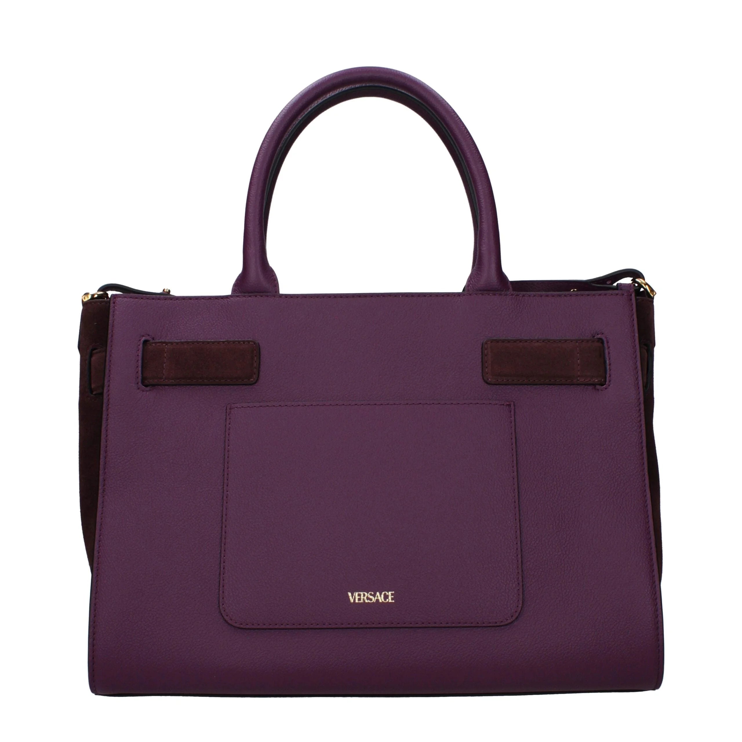 Versace Purple Leather Handbag