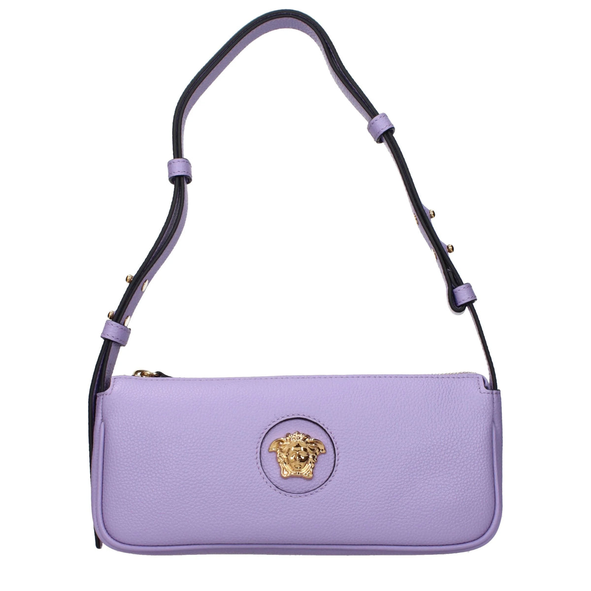 Versace Purple Leather Shoulder Bag