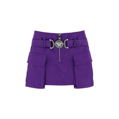 Versace Purple Viscose Mini Skirt - 42