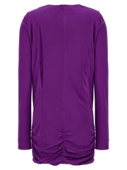Versace Purple Viscose Short Dress