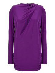 Versace Purple Viscose Short Dress