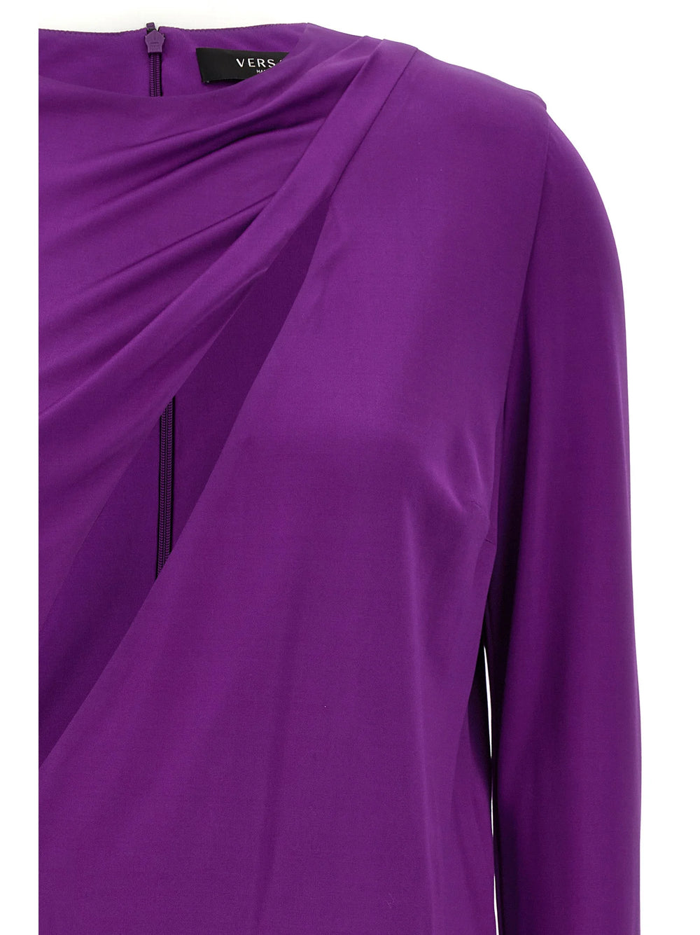 Versace Purple Viscose Short Dress