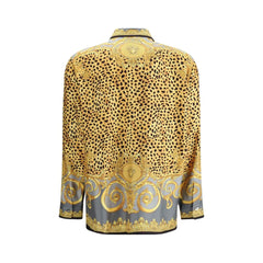 Versace Silk Cheetah Foulard Shirt - IT44 | L - Shirts