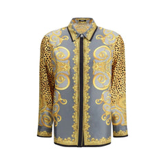 Versace Silk Cheetah Foulard Shirt - IT44 | L - Shirts