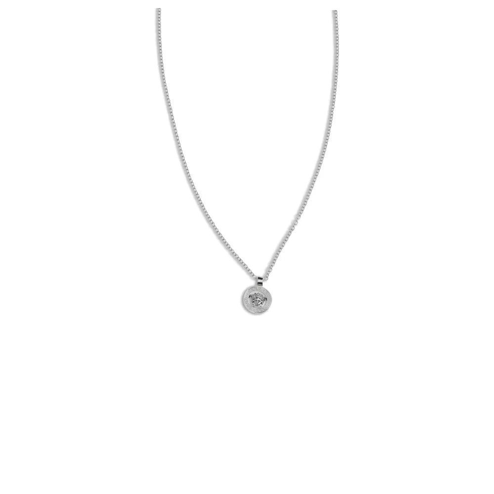 Versace Silver Metal Necklace - One Size