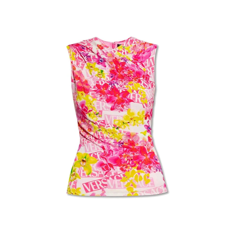 Versace Sleeveless Printed Top - Tank Tops