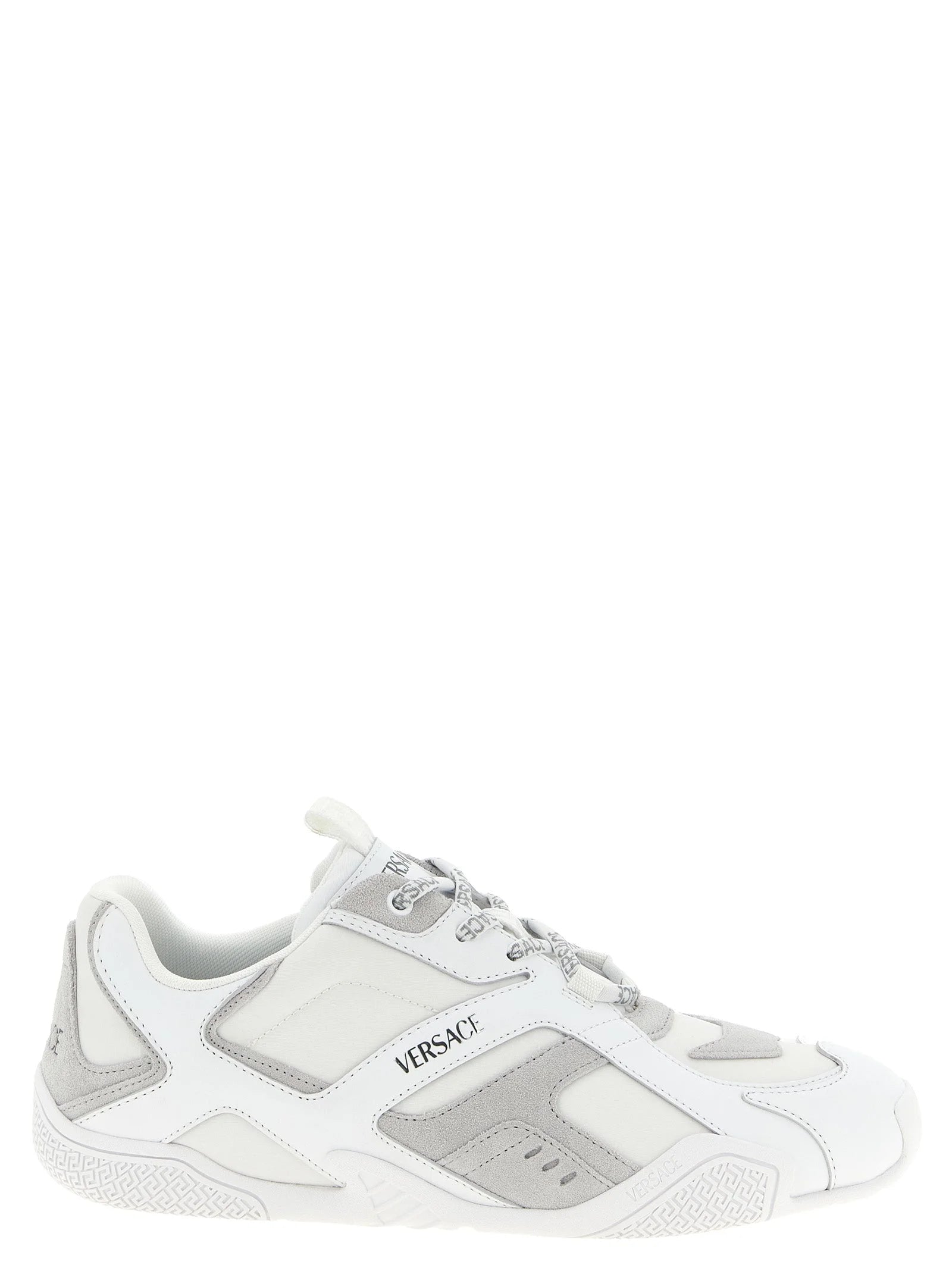 Versace White Calfskin Athletic Sneakers