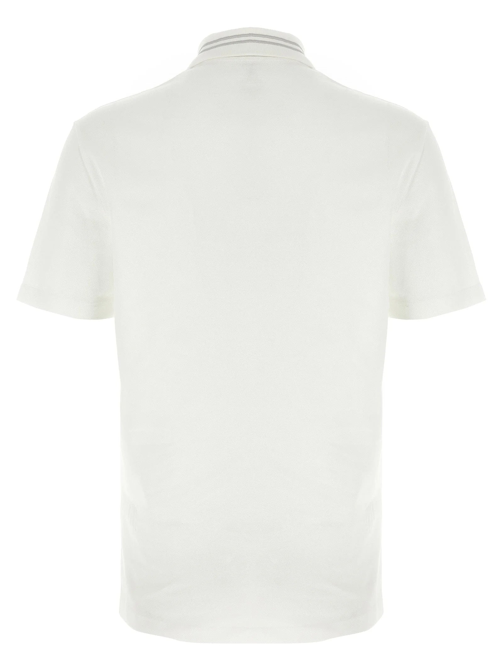 Versace White Cotton Polo Shirt
