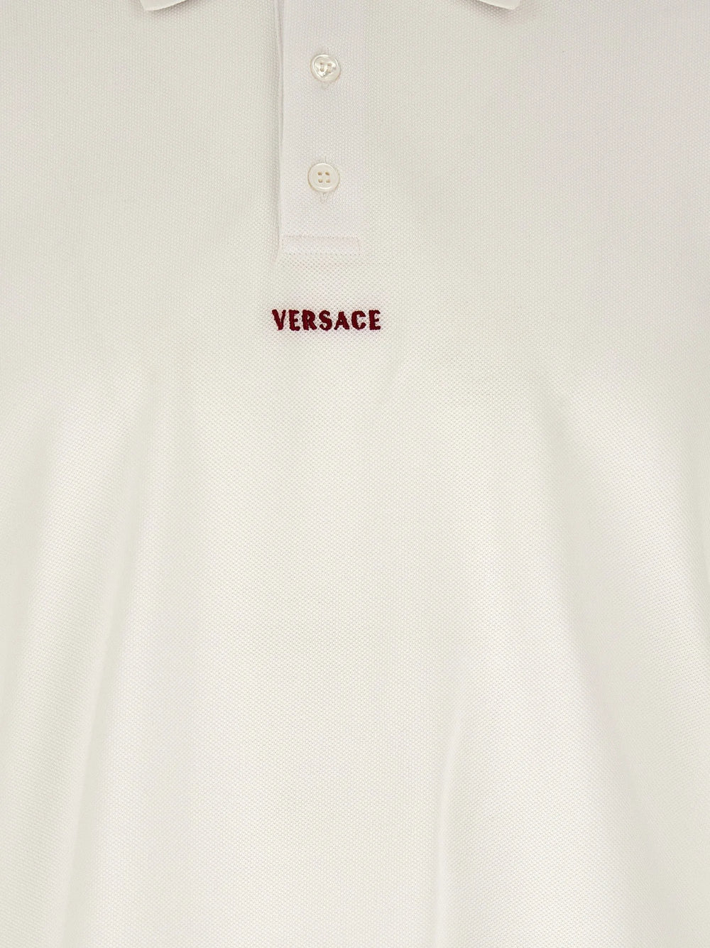 Versace White Cotton Polo Shirt