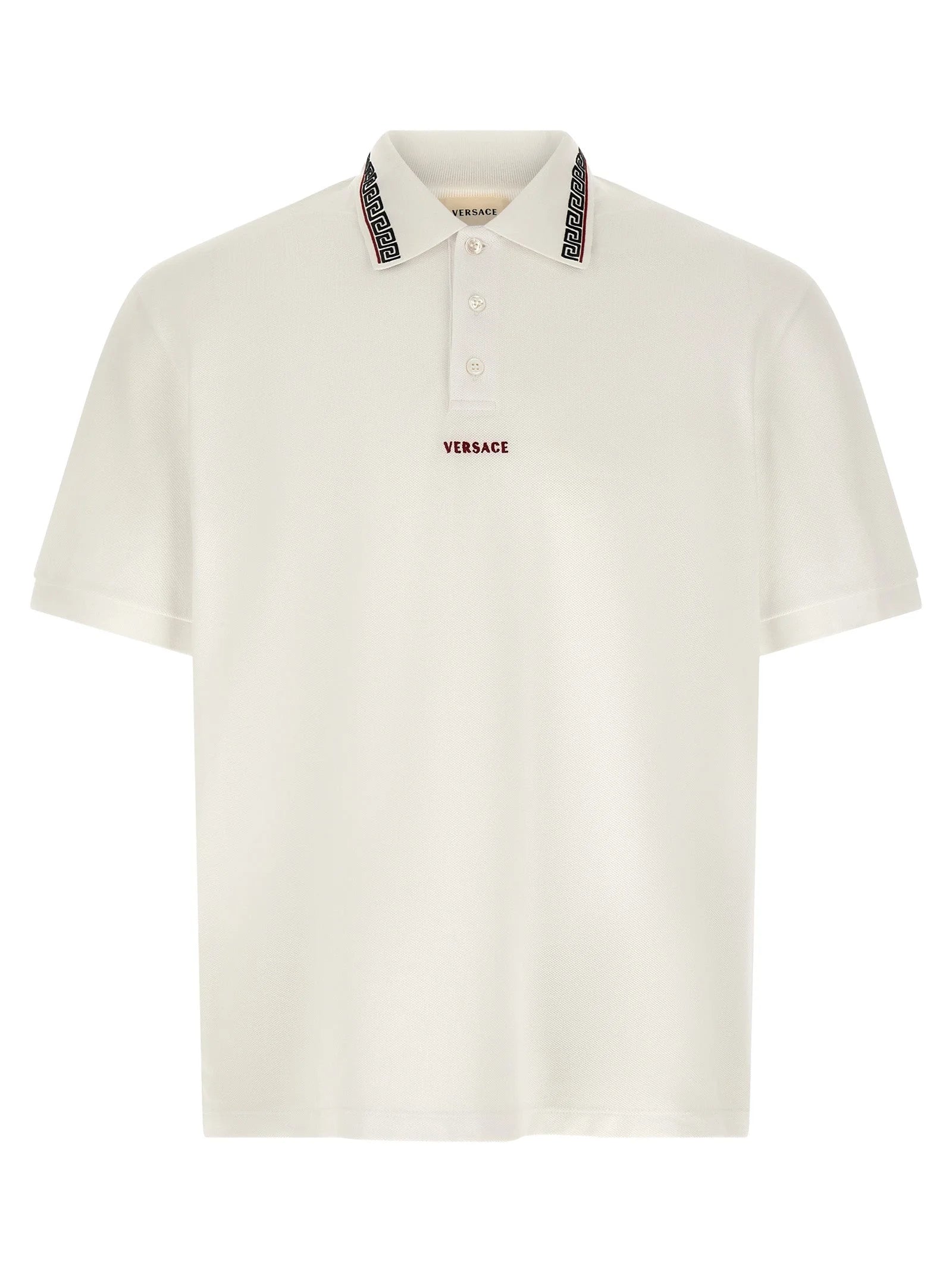 Versace White Cotton Polo Shirt