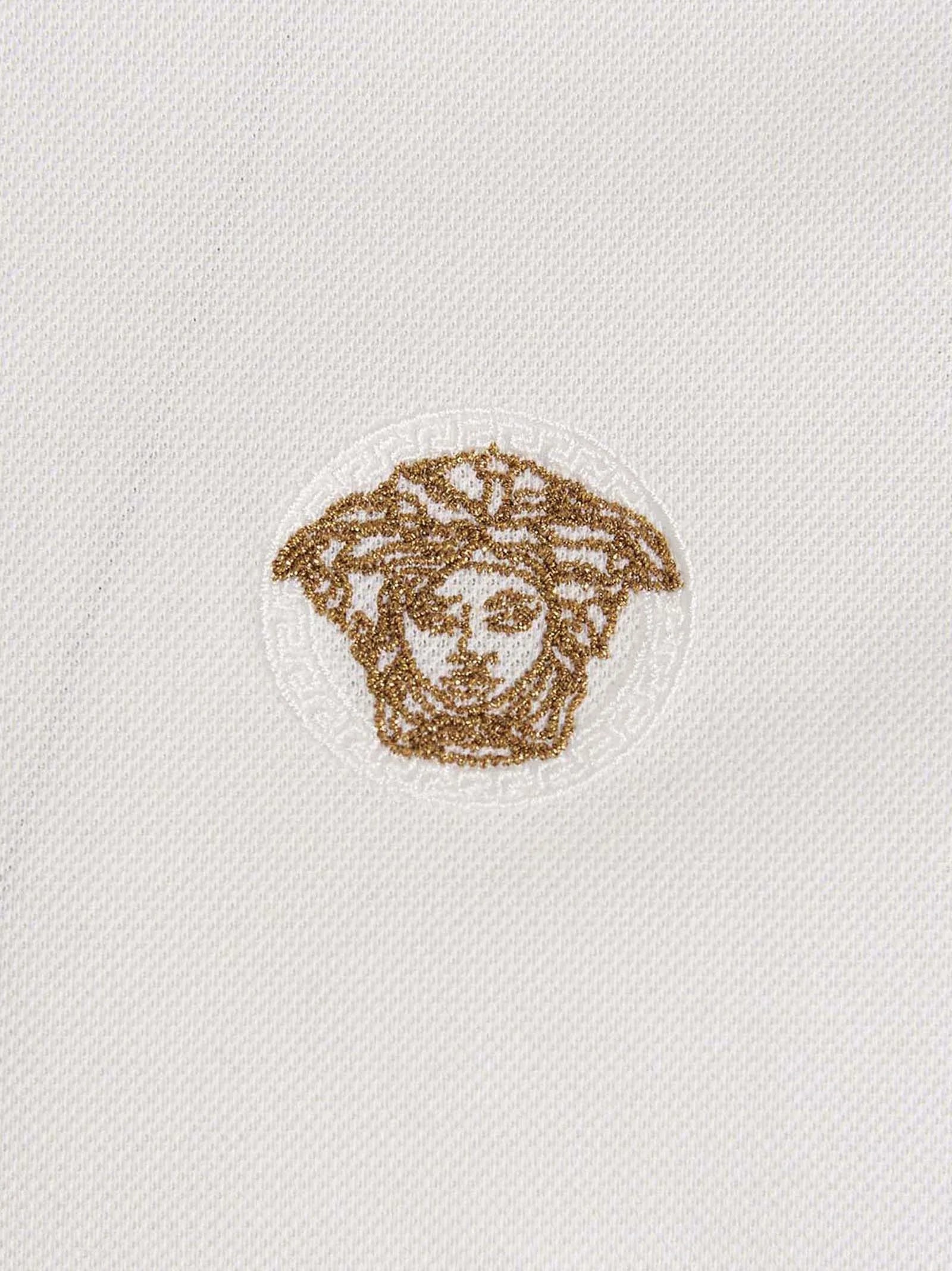 Versace White Cotton Polo Shirt - XXL