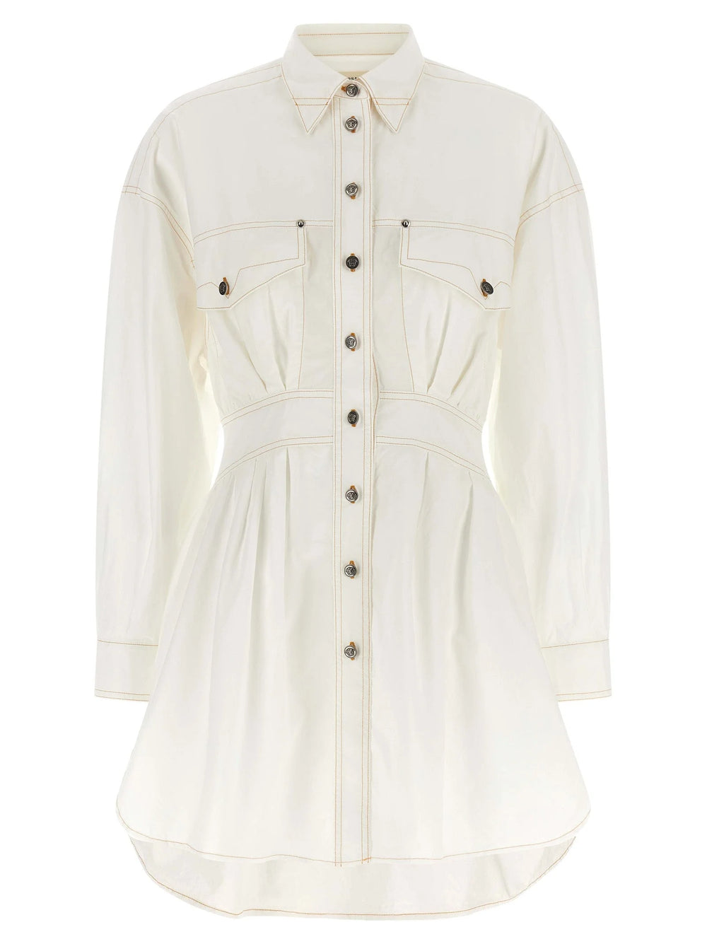 Versace White Cotton Short Dress