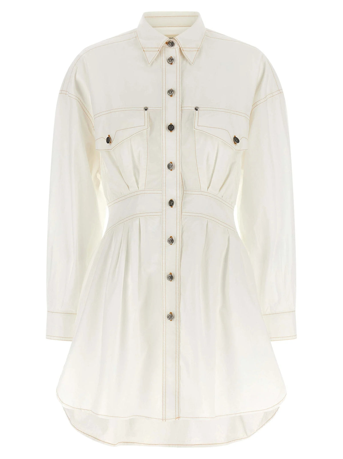 Versace White Cotton Short Dress