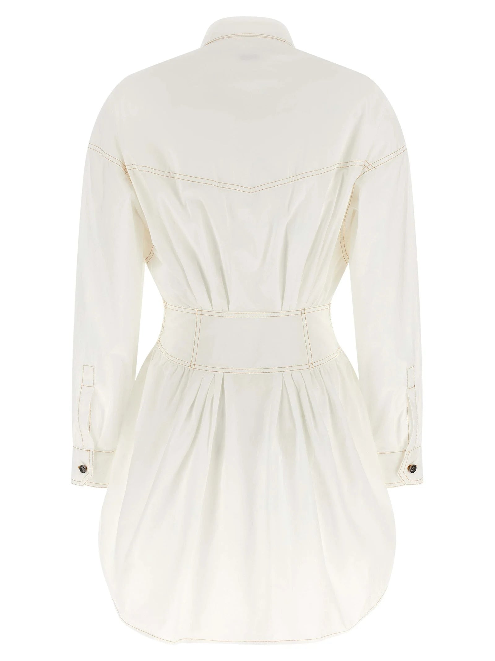 Versace White Cotton Short Dress