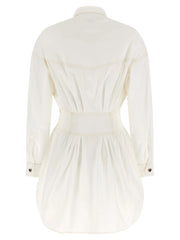 Versace White Cotton Short Dress