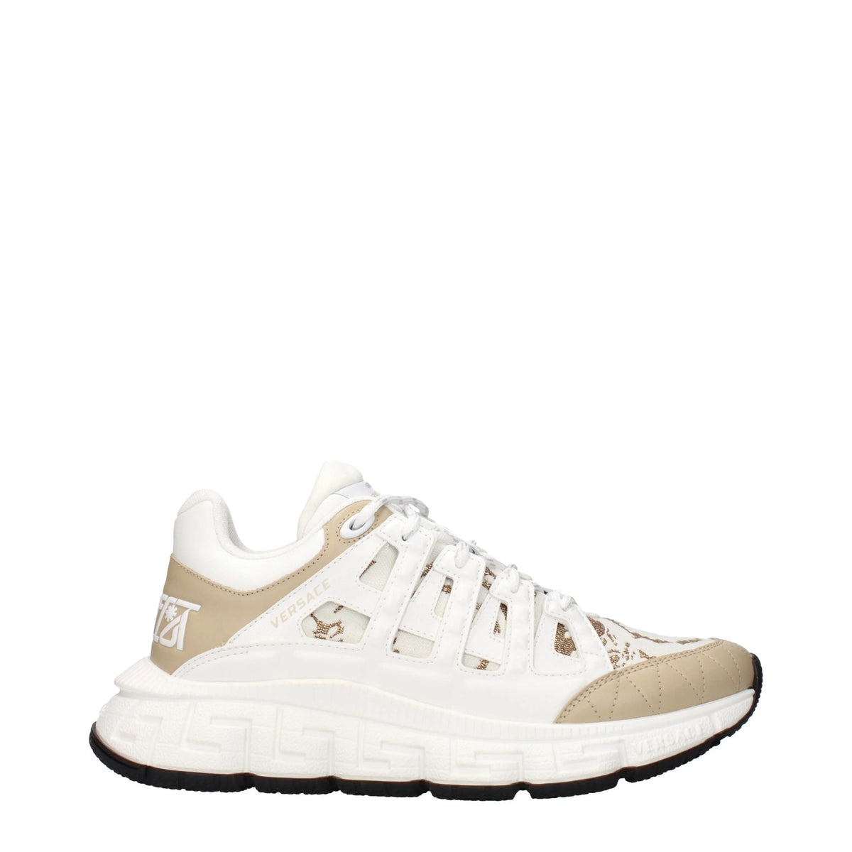 Versace White Fabric Athletic Sneakers