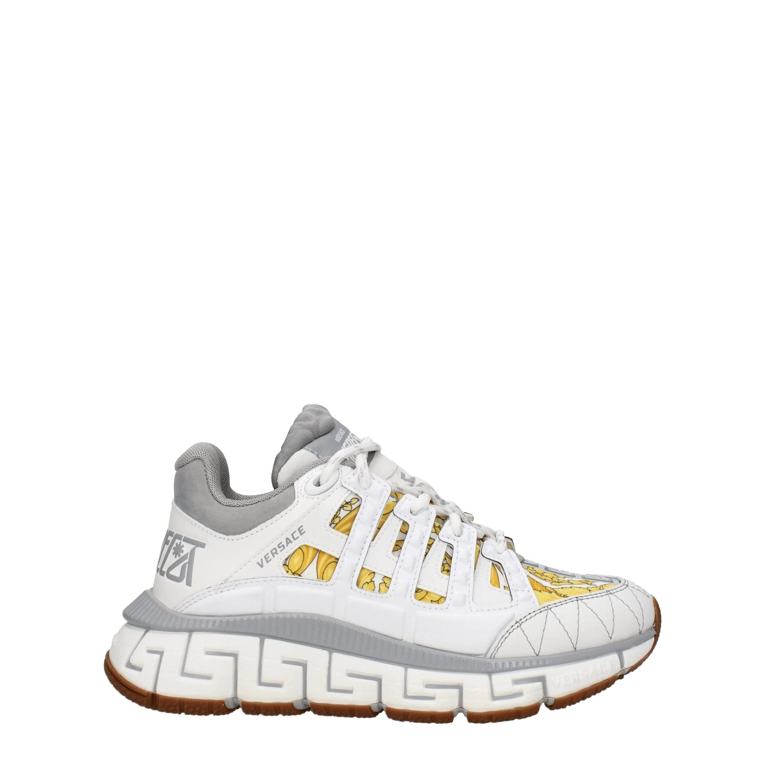 Versace atletiska sneakers i vit tyg