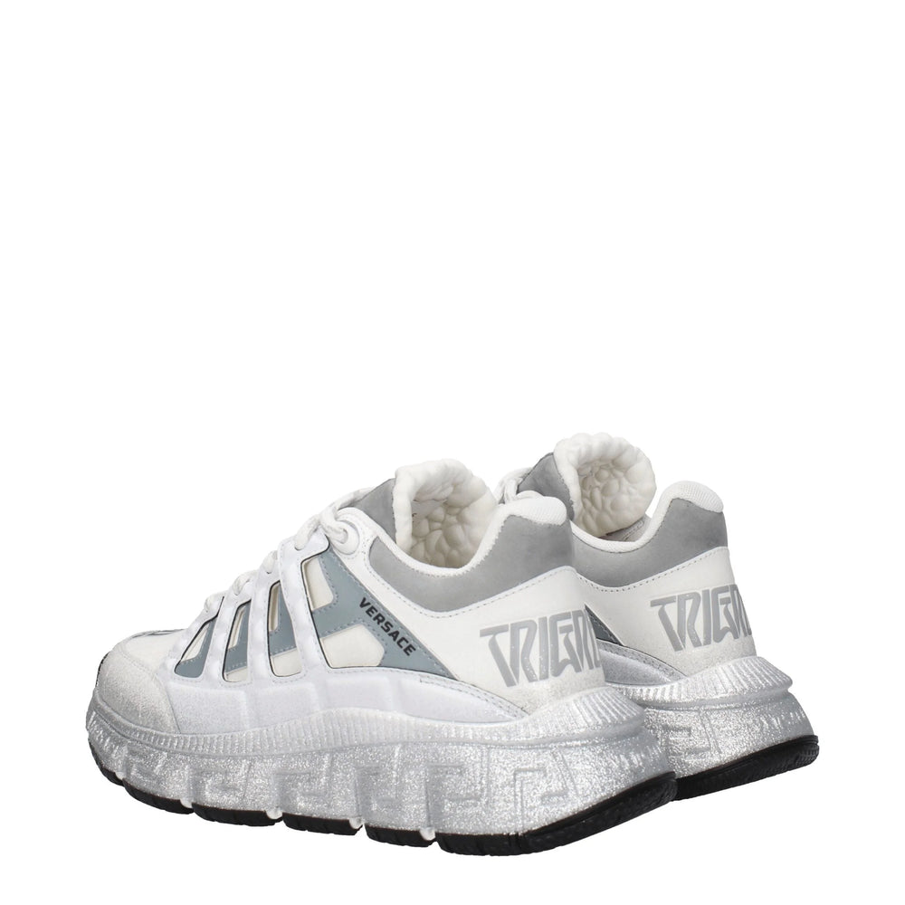 Versace White Fabric Athletic Sneakers - Sneakers