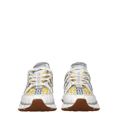 Versace White Fabric Athletic Sneakers - Sneakers