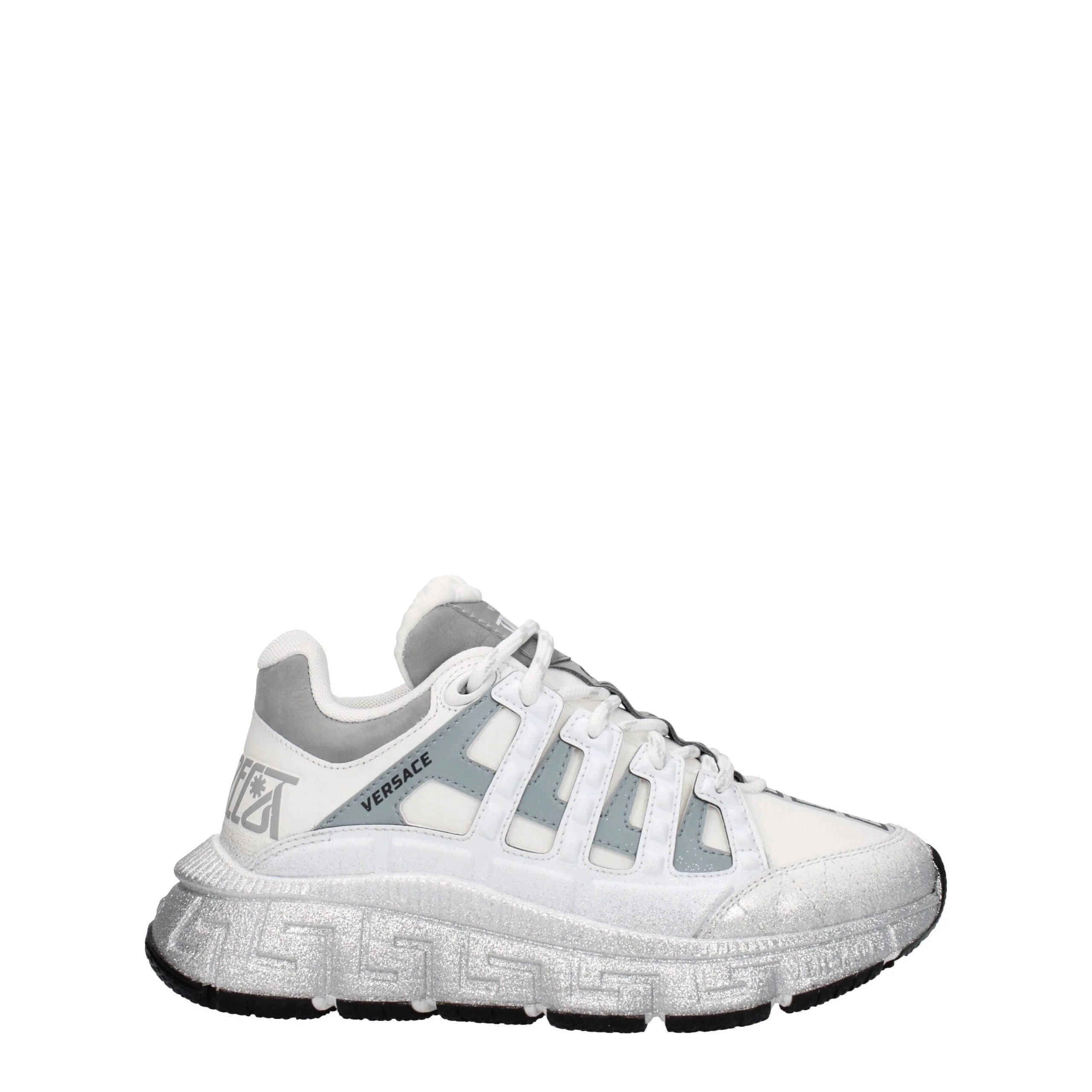 Versace White Fabric Athletic Sneakers - Sneakers