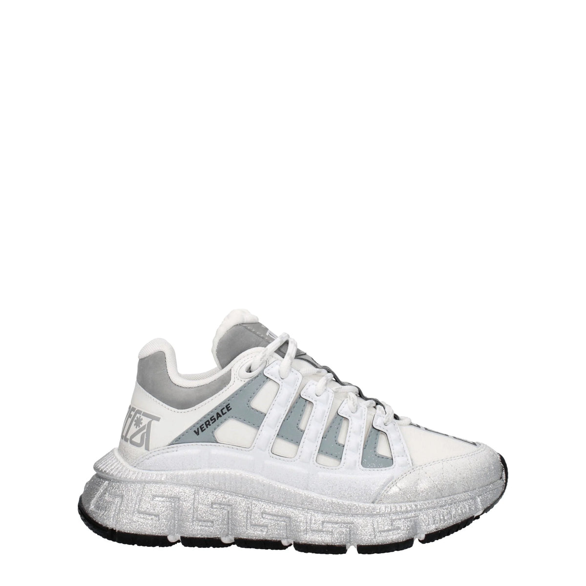 Versace White Fabric Athletic Sneakers - Sneakers