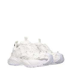 Versace White Fabric Sneakers