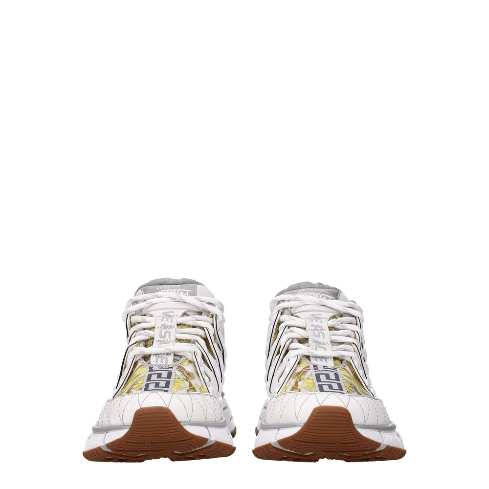 Versace White Leather Athletic Sneakers - Sneakers