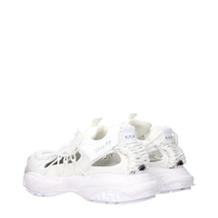 Versace White Leather Athletic Sneakers