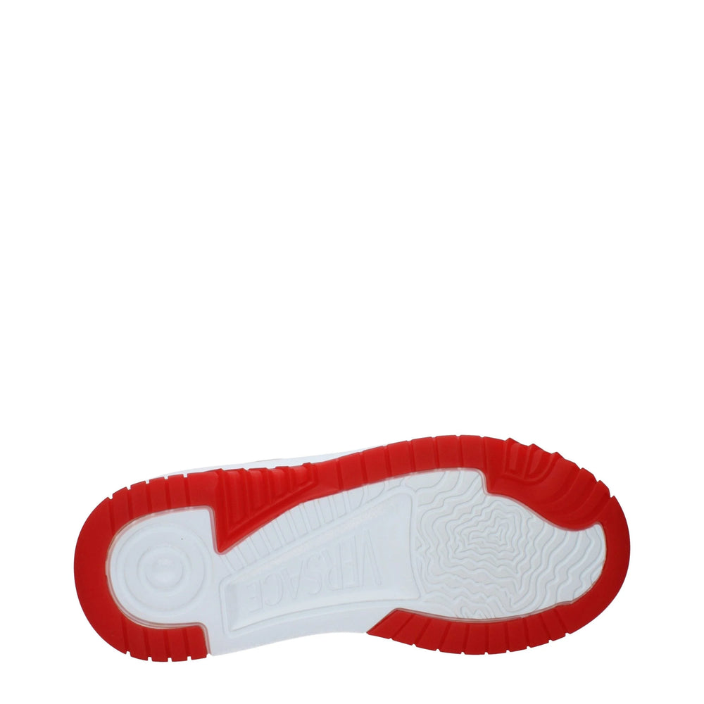 Versace White Leather Athletic Sneakers