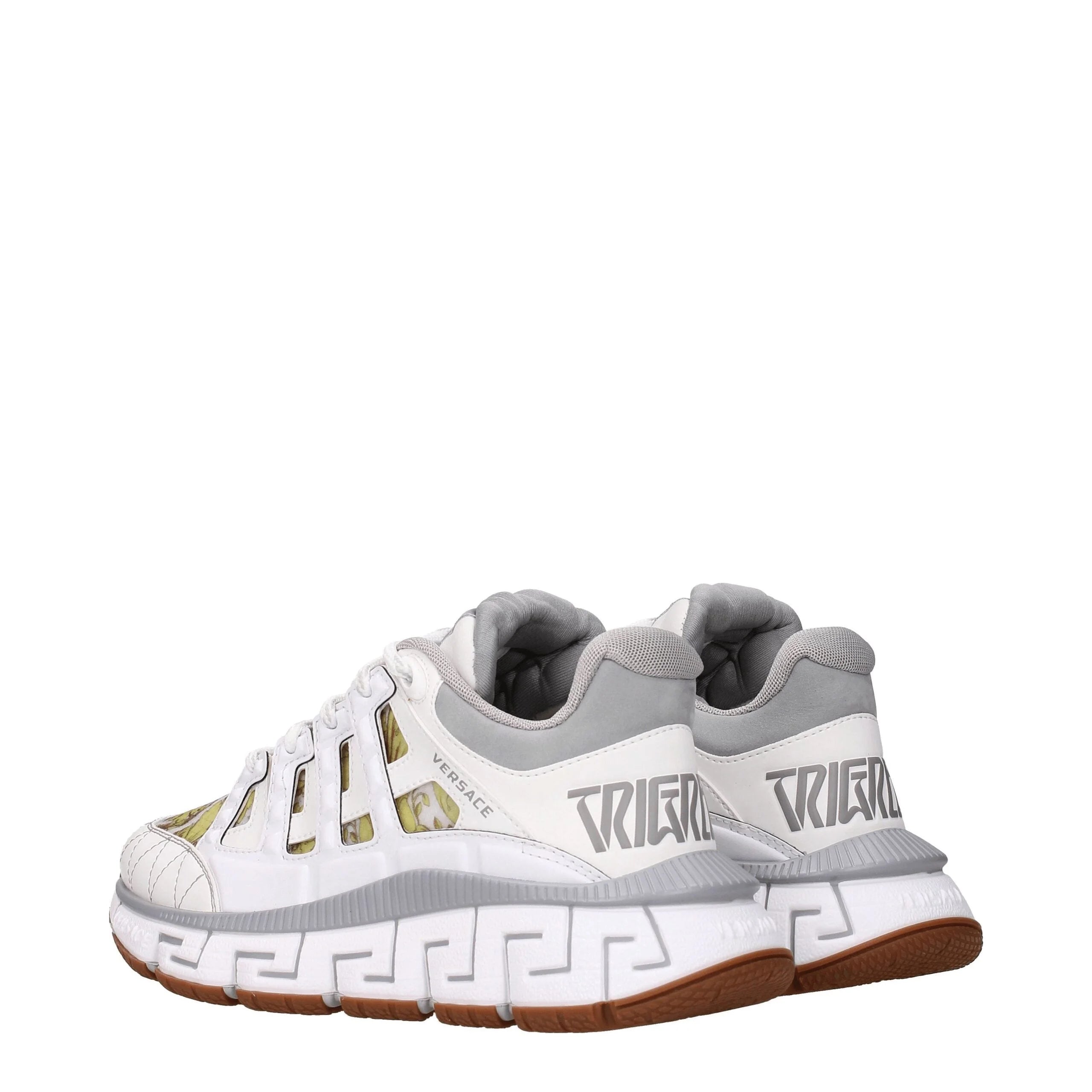 Versace White Leather Athletic Sneakers - Sneakers
