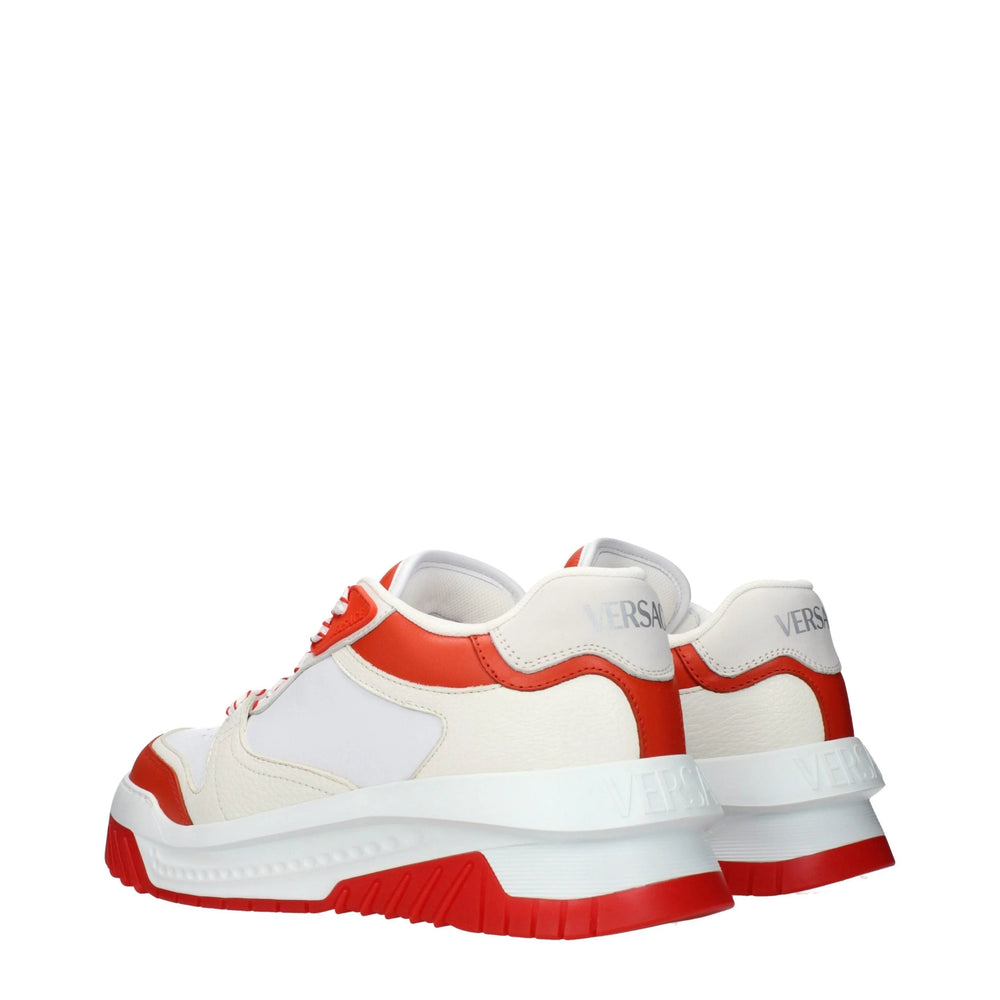 Versace White Leather Athletic Sneakers - EU45/US12