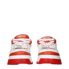 Versace White Leather Athletic Sneakers - EU45/US12