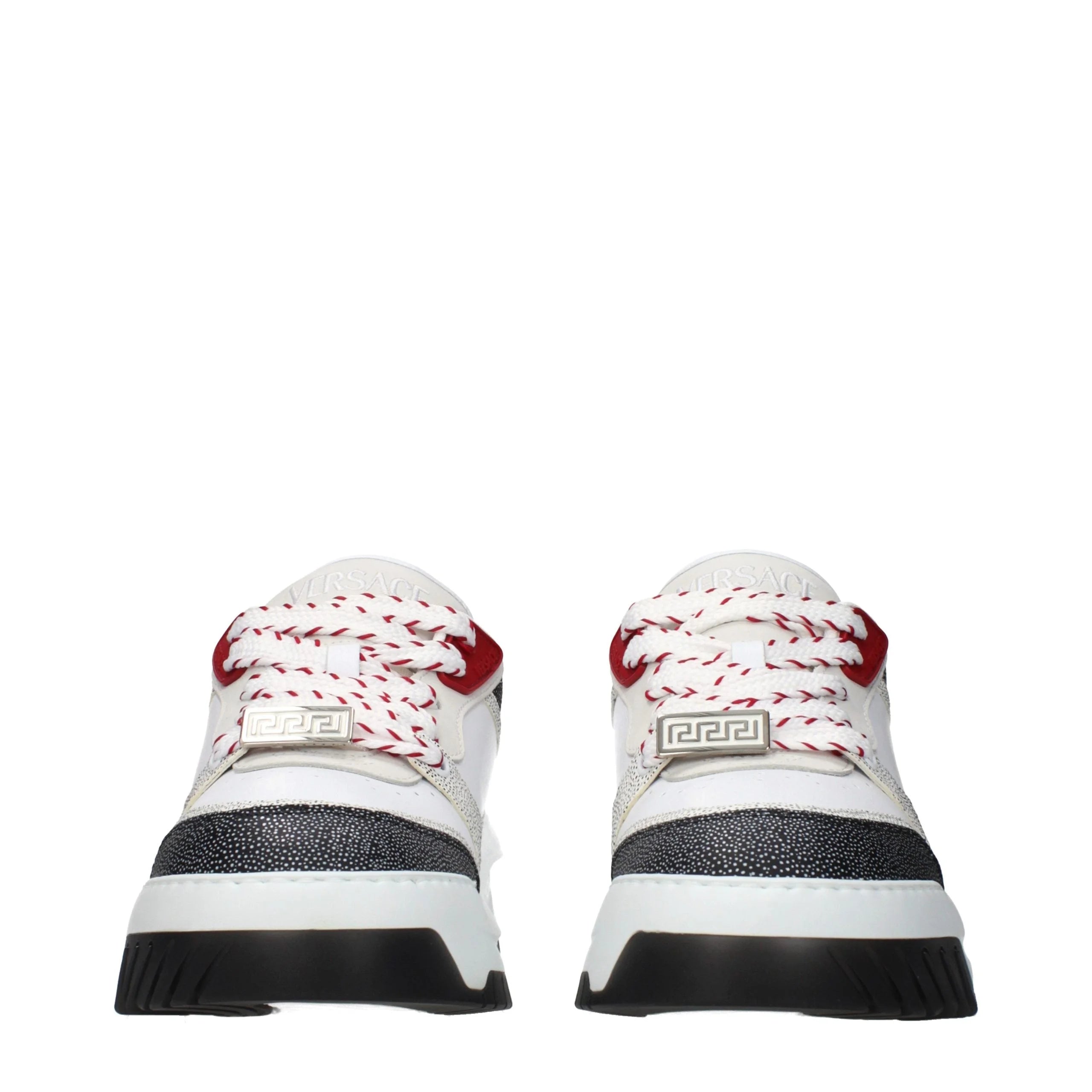 Versace White Leather Chunky Sneakers